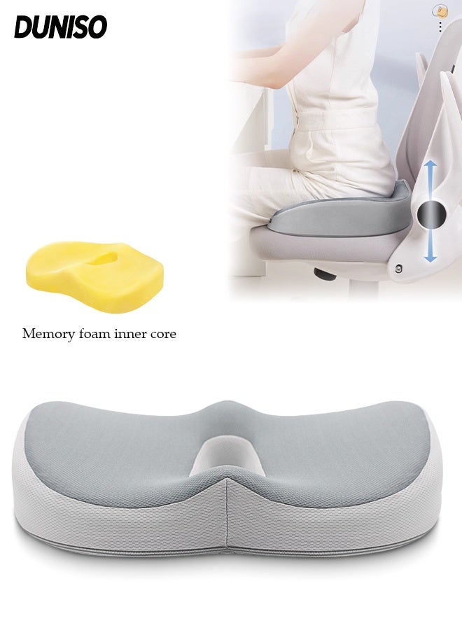 DUNISO Donut Pillow Hemorrhoid Tailbone Cushion,Memory Foam Seat Cushion，Office Seat Cushion，for Pressure Relief, Back Pain Relief, Sciatica, Lower Back and Spine Support, Hemorrhoid Pain Relief - Image 1