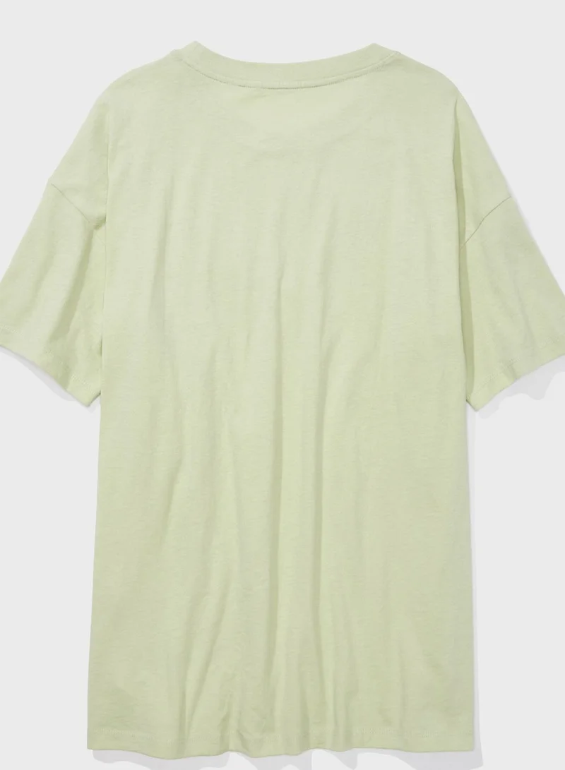American Eagle Crew Neck Graphic T-Shirt