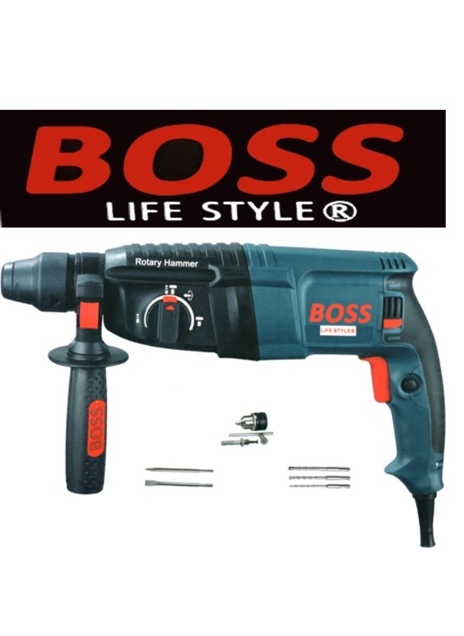 BOSS Boss 2200W 26mm SDS-Plus Rotary Hammer Drill | 3-Mode Operation | Heavy-Duty Drilling & Chiseling Tool  - Image 2
