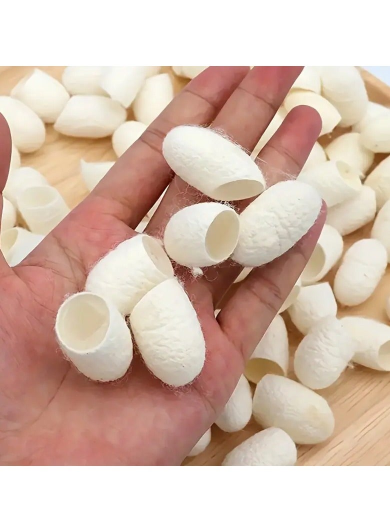 يوكانبي 20 قطعة من شرانق الحرير الطبيعي لتنظيف الوجه تُقدم تنظيفاً عميقاً وتقشيراً لطيفاً مع كرات تدليك للعناية بالبشرة لجميع أنواع البشرة. - Image 3