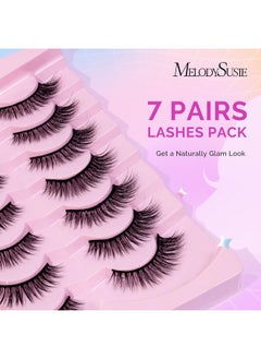 Natural Eyelashes 7 Pairs Cat Eye Lashes Wispy 14Mm Short Strip Lashes Fluffy Mink Lashes Pack, No Lash Glue Included (N02) - pzsku/Z9C8B21FDA8B7005EF83AZ/45/_/1733729792/374e7adf-1c5e-42e9-b8cd-8fe957ca4048