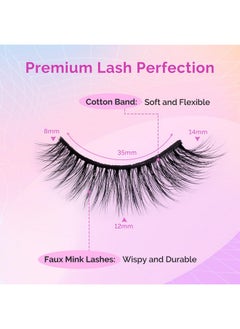 Natural Eyelashes 7 Pairs Cat Eye Lashes Wispy 14Mm Short Strip Lashes Fluffy Mink Lashes Pack, No Lash Glue Included (N02) - pzsku/Z9C8B21FDA8B7005EF83AZ/45/_/1733729825/1a972573-c306-4356-823a-4ac4d226eaf1