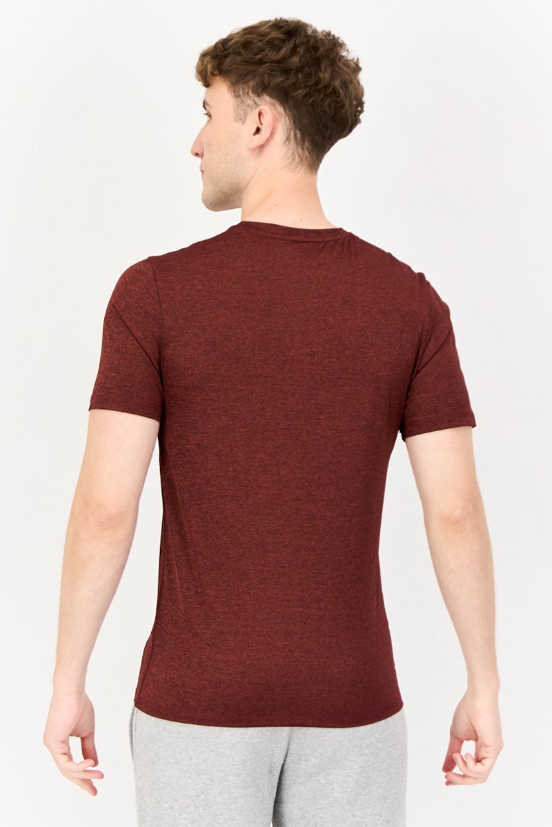 SKECHERS Men Sportswear Fit Short Sleeves Training T-Shirt, Dark Rust  - Image 3