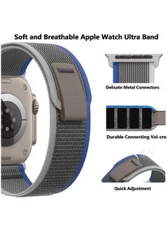 ELTRAZONE Trail Loop Compatible with Apple Watch Band 49mm/45mm/44mm/42m Nylon Weave Sport Loop Men Women Adjustable Pull Tab Strap for Apple Watch Ultra iWatch Series 8 7 6 5 4 3 2 1 SE  - Image 4