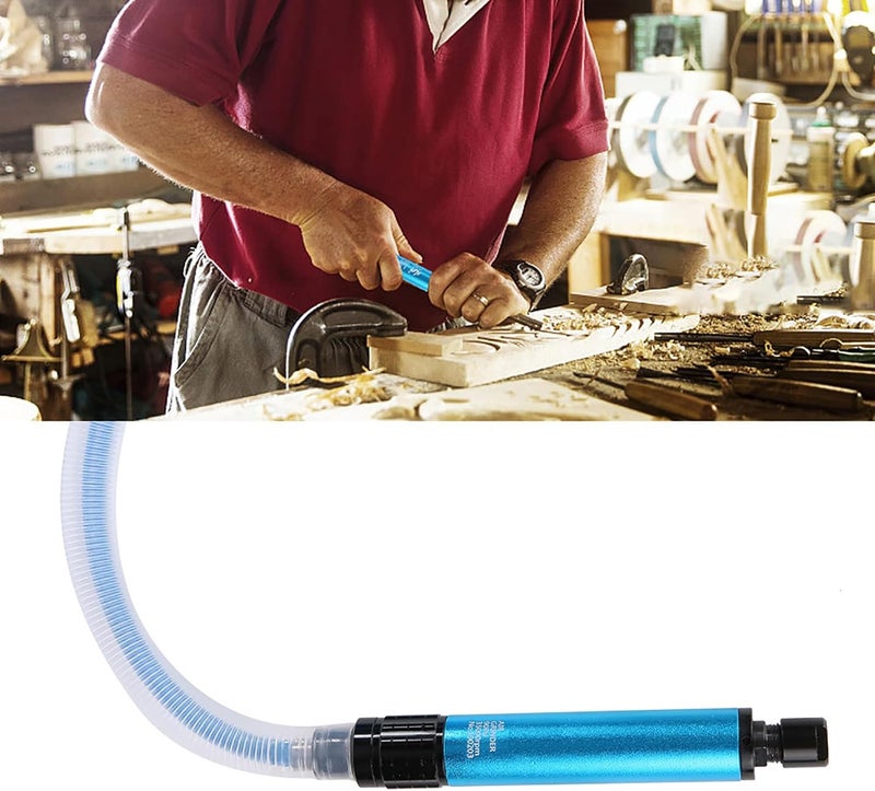 35000RPM High Speed Pneumatic Grinding Pen, Air Die Grinder Tool, Compact Lightweight Air Grinder with 3mm 6mm Chucks for Mold Polishing Glass Resin Crafts Rubber Tires - Image 2