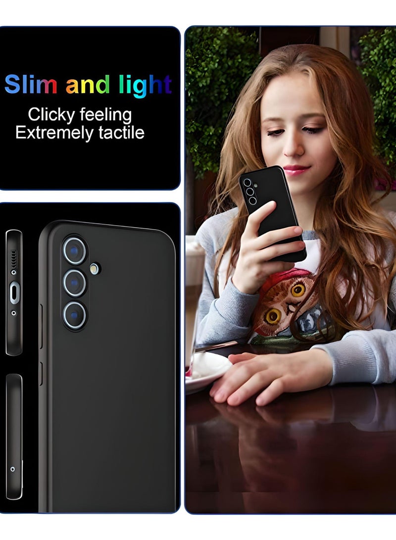 SARAOONT Samsung Galaxy A24 4G 3-Pack Matte Silicone Case Cover - Slim, Colorful, Good Grip (Black, Blue, Green - Image 4