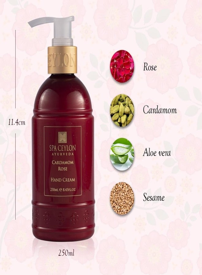 SPA CEYLON Cardamom Rose Hand Cream | Nourishing Hand Moisturizer with Mango Butter, Kokum Butter & Rice Bran | Uplifting Natural Hand Care for All Skin Types - Image 3