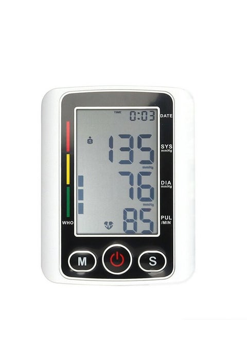 Large Screen Upper Arm Blood Pressure Monitor – Digital BP Machine with LED Display, One-Touch Operation, Adjustable Cuff, Dual-User Memory, Irregular Heartbeat Detection for Home Use