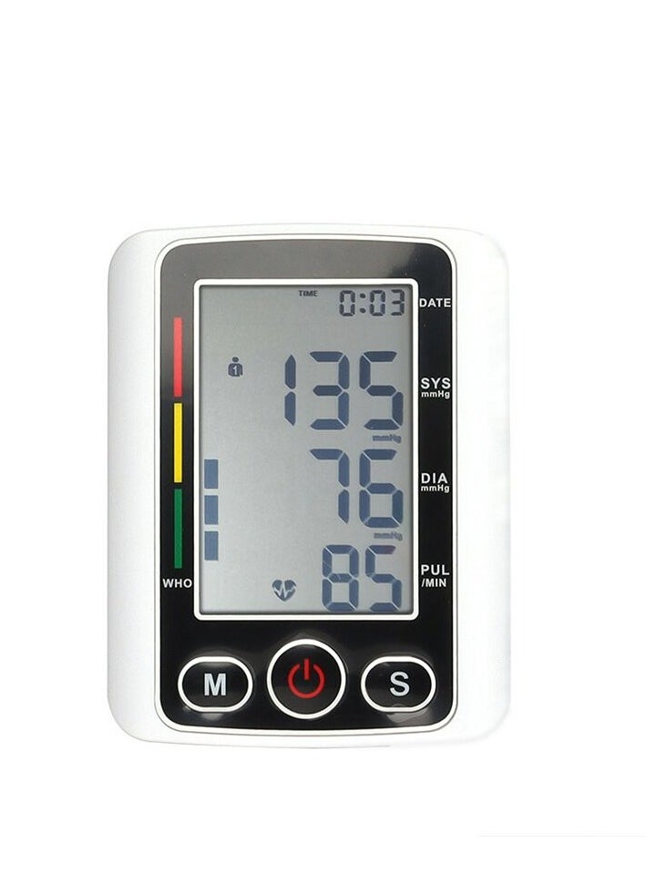 Large Screen Upper Arm Blood Pressure Monitor – Digital BP Machine with LED Display, One-Touch Operation, Adjustable Cuff, Dual-User Memory, Irregular Heartbeat Detection for Home Use