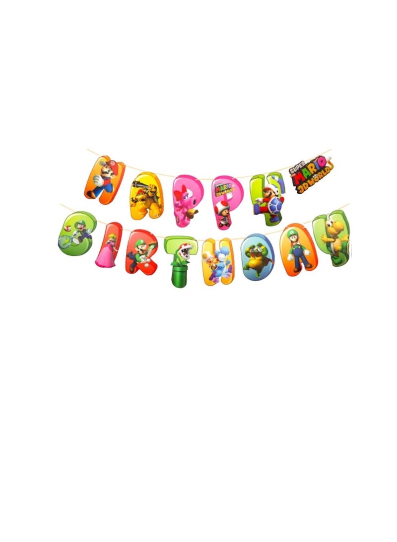 Tamona Super Mario Happy Birthday Banner - Image 2