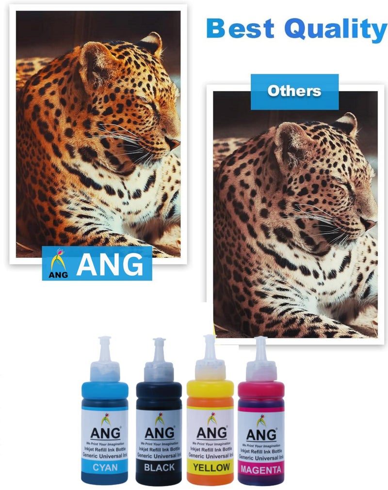 ANG Refill Ink for Cannon PIXMA MG 3070s All-in-One Printer - Cyan, Magenta, Yellow & Black - 100 GMS Each Bottle - Image 5