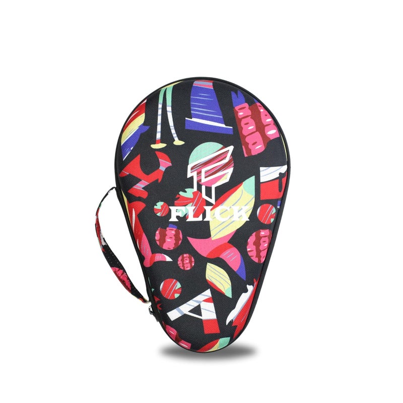 FLICK Fusion Table Tennis Racket Hard Case/Cover - Shockproof Protective EVA-PU Round Case | Stylish & Durable Cover for TT Paddles | Lightweight, Scratch-Resistant Design - Image 1