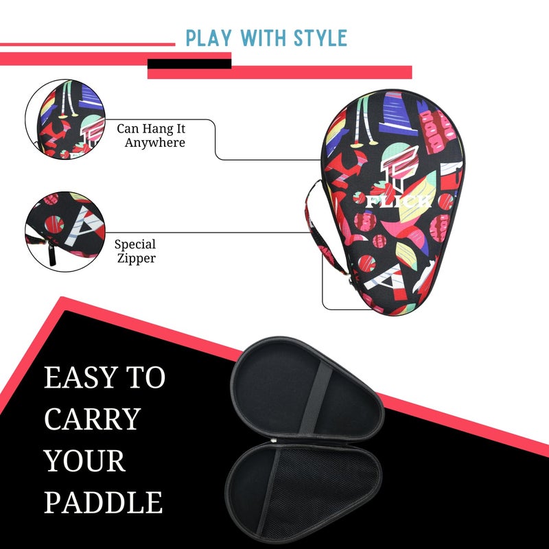 FLICK Fusion Table Tennis Racket Hard Case/Cover - Shockproof Protective EVA-PU Round Case | Stylish & Durable Cover for TT Paddles | Lightweight, Scratch-Resistant Design - Image 5
