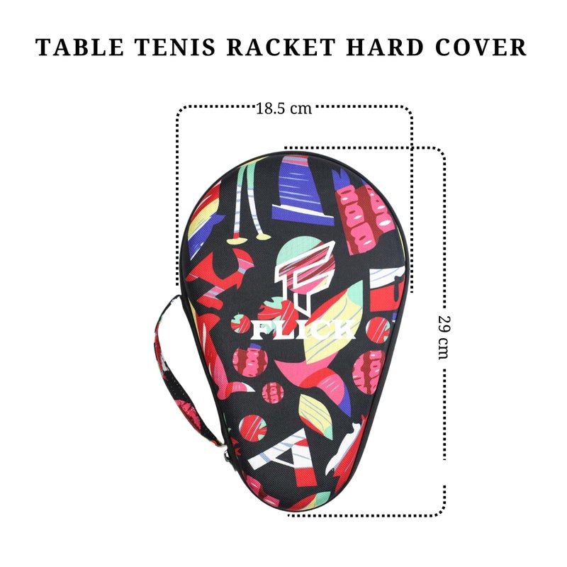 FLICK Fusion Table Tennis Racket Hard Case/Cover - Shockproof Protective EVA-PU Round Case | Stylish & Durable Cover for TT Paddles | Lightweight, Scratch-Resistant Design - Image 2