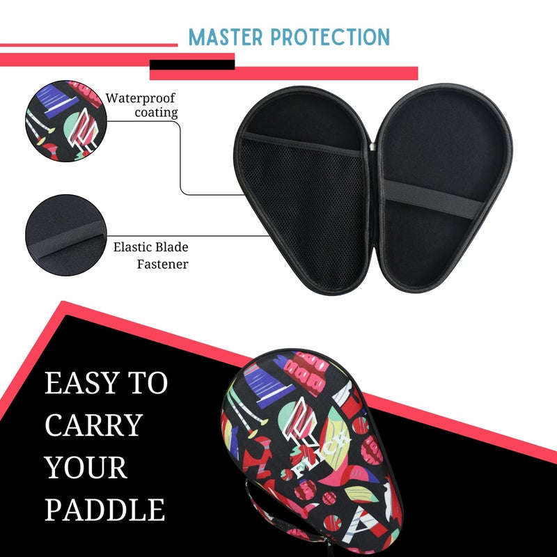 FLICK Fusion Table Tennis Racket Hard Case/Cover - Shockproof Protective EVA-PU Round Case | Stylish & Durable Cover for TT Paddles | Lightweight, Scratch-Resistant Design - Image 4