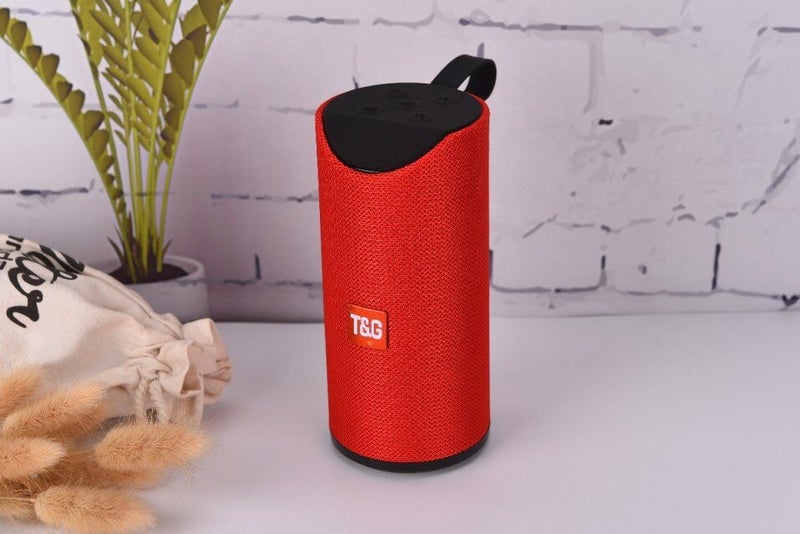 مكبر صوت بلوتوث TG113 الأكثر مبيعًا - ميني محمول من القماش مع مضخم صوت لاسلكي وفتحة بطاقات، هدية مثالية