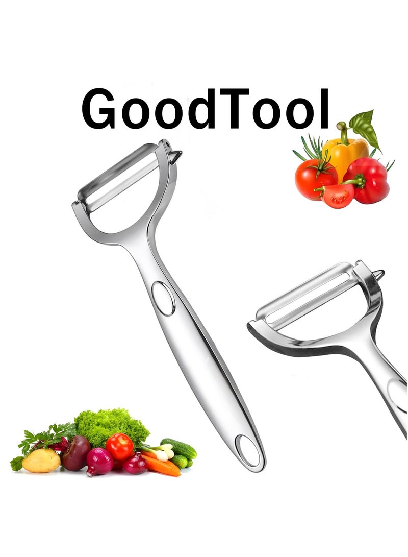 GoodTool Potato Peeler for Kitchen Y Peeler Potato Peeler Stainless Steel Multifunctional Peeler with Potato Eye Remover Non-Slip Handle Comfortable Grip for Kitchen Fruit Carrot Cucumber - Image 1