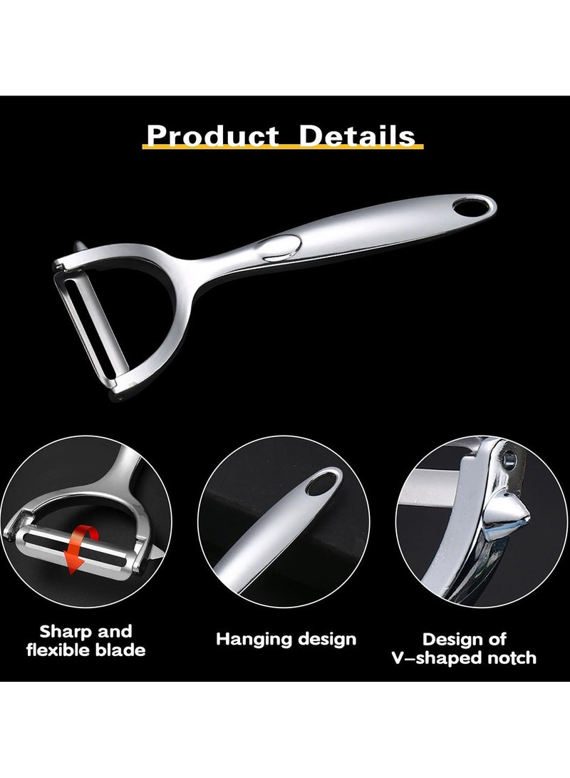 GoodTool Potato Peeler for Kitchen Y Peeler Potato Peeler Stainless Steel Multifunctional Peeler with Potato Eye Remover Non-Slip Handle Comfortable Grip for Kitchen Fruit Carrot Cucumber - Image 2