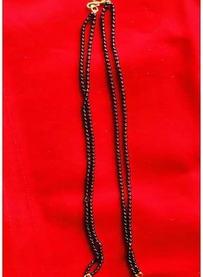 Bhumi Creation Double Line Black Pearl Mangalsutra Chain for Women, 30 Inches Long - Image 3
