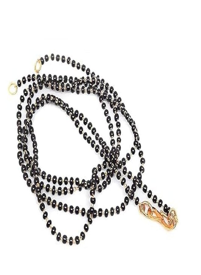 Bhumi Creation Double Line Black Pearl Mangalsutra Chain for Women, 30 Inches Long - Image 4