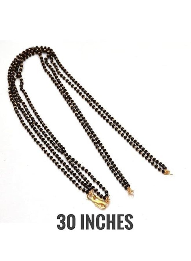 Bhumi Creation Double Line Black Pearl Mangalsutra Chain for Women, 30 Inches Long - Image 2