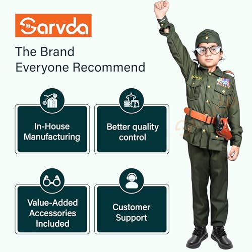 Sarvda Netaji Subhash Chandra Bose Dress Set For Kids | National Hero Freedom Fighter Costume For Boys & Girls | Subhash Chandra Bose Dress For Annual Function, Schools Plays & Competition 3-4 Years - Image 4