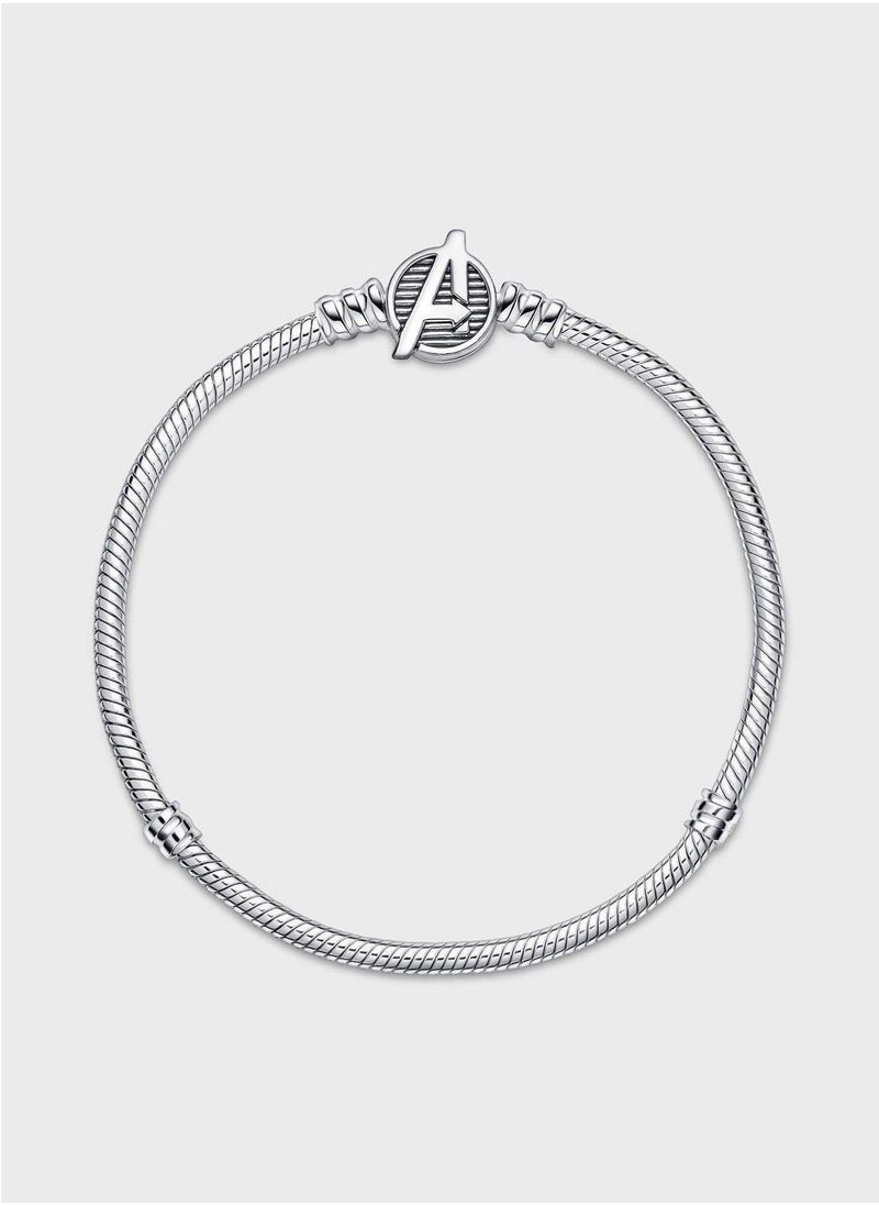 باندورا سوار بسلسلة ثعبان مزوّدة بقفل يحمل شعار أفنجرز من مارفل من تشكلية باندورا مومنتس - Image 4