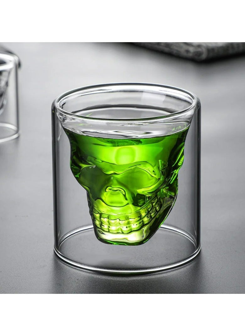 Generic - Crystal Skull Shaped Shot Glass 75Ml Clear Good For Espresso Coffee Or Saudi Qahwa - Image 1