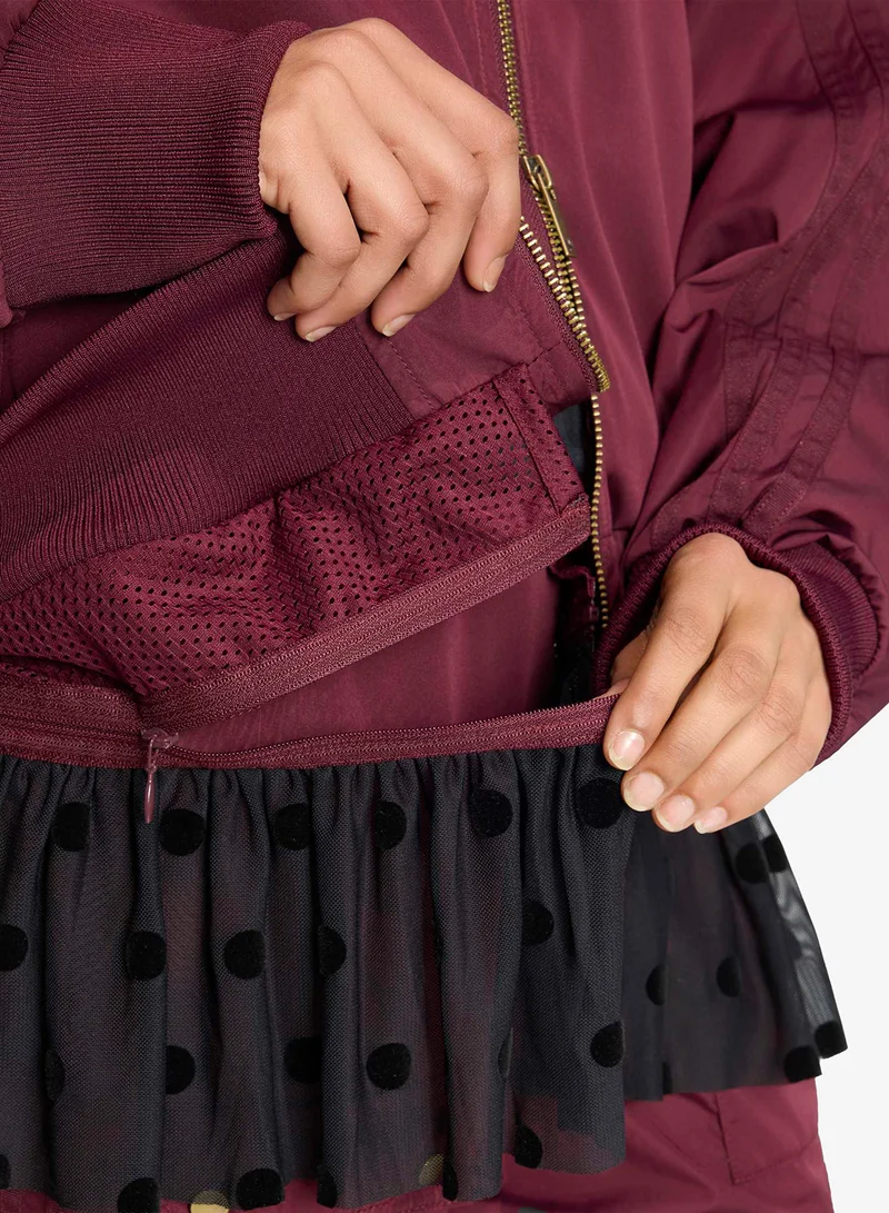 Adidas Originals MAROON Layered Bomber Jacket for Women | Best Price UAE