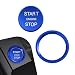 Hugwits 2 PCS Car Engine Start Button Covers Push Start Button Cover Stickers Aluminum Car Ignition Cap Surrounding Trim Ring Universal for Most Cars Blue - Image 2