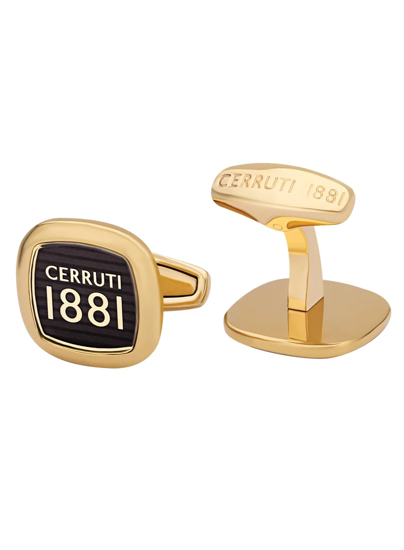 CFL Gold & Black Bracelet with Transparent Glass and Gold Logo