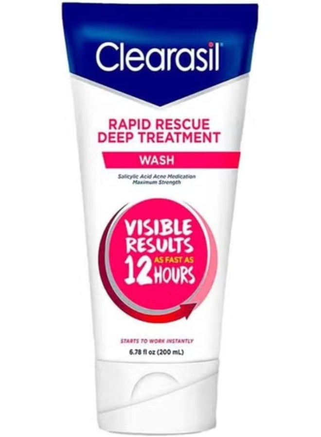 غسول الوجه لعلاج حب الشباب بعمق من رابيد ريسكيو، منظف قوي للغاية لحب الشباب، 200 مل