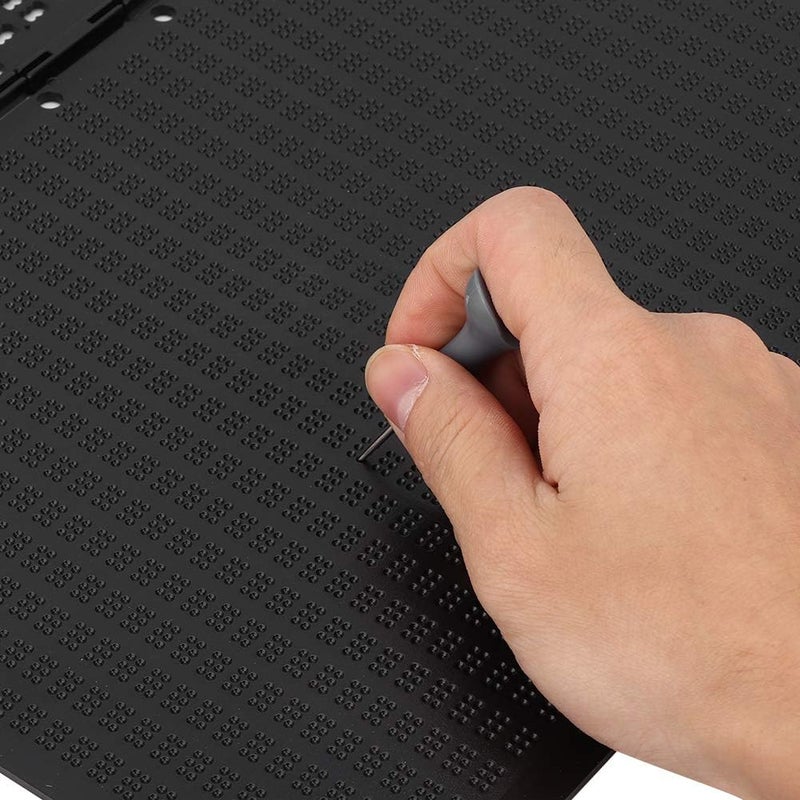 klarako Braille Slate Stylus Kit,Portable 27 Lines 30 Cells Braille Writing Slate and Stylus Braille Learning Tool Accessory Braille Paper for Slate Or Brailler - Image 5