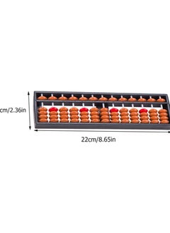 KASTWAVE Vintage Abacus 13 Rods Wood Soroban with Reset Button Chinese Japanese Calculator Counting Tool for Kid Educational, 2 Pieces  - Image 3