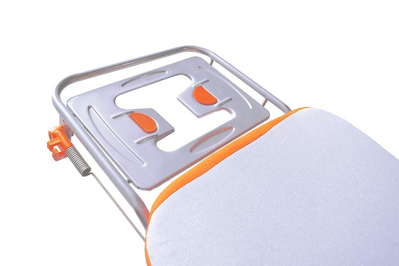 Grazia Steel Mesh Board Large Foldable Ironing Board with Aluminised Ironing Surface (Silver Orange)- 15 inch - Image 4