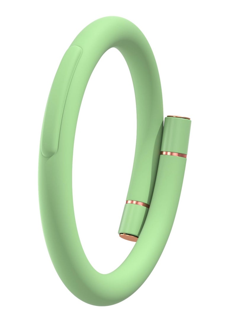 Excefore Mosquito Bracelets, Insect & Pest Mosquito Bands for Adults and Kids, DEET Free, Mosquito Wristbands Outdoor Patio Hiking Camping Gear Must Haves, 6 Replacement Cores, Green  - Image 1