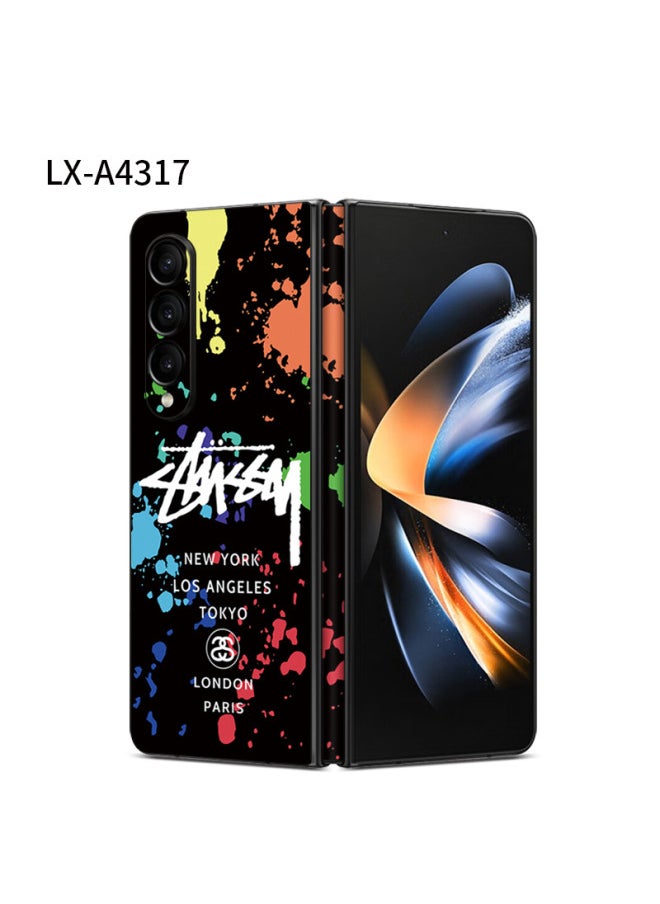 Generic Suitable For Samsung GalaxyZfold4 Back Film Edging Protective Film Sticker SM-F9360 Folding Screen Personality-Color:LX-A4317-Dimensions:For Samsung Fold3 One-part Front Frame (3M)  - Image 1