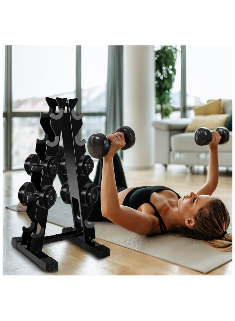 XICEN Dumbbell Rack, 5 Tier A-Frame Weight Dumbbell Storage Rack, Heavy-Duty Vertical Free Weight Rack Stand for Dumbbells - Image 2