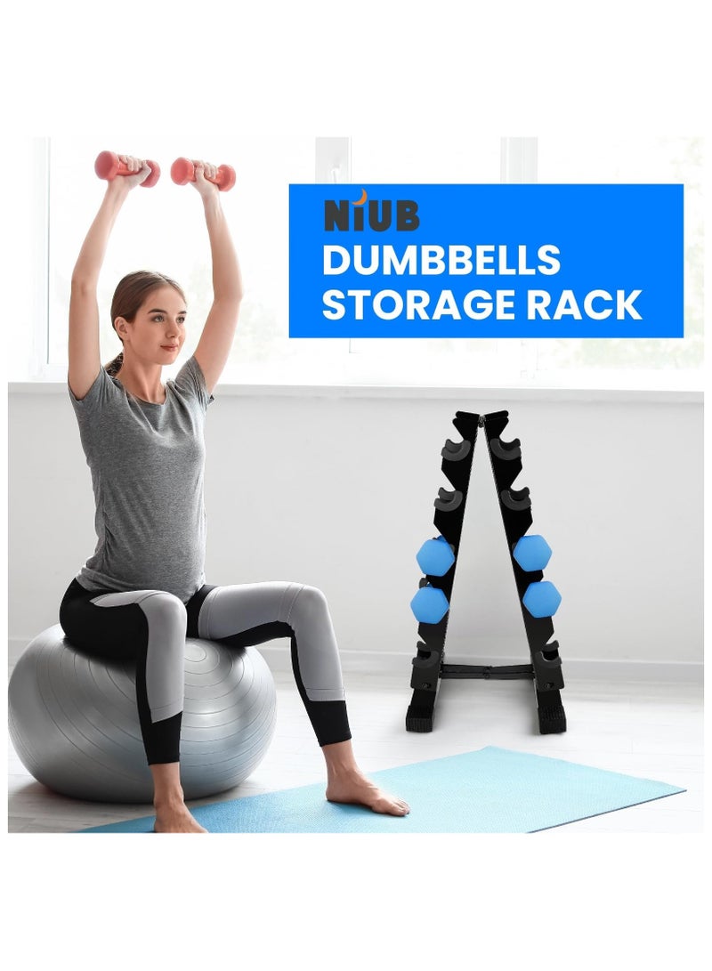 XICEN Dumbbell Rack, 5 Tier A-Frame Weight Dumbbell Storage Rack, Heavy-Duty Vertical Free Weight Rack Stand for Dumbbells - Image 5