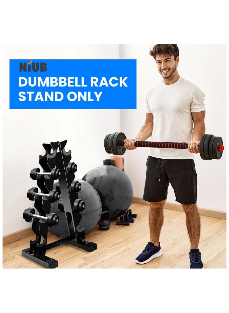 XICEN Dumbbell Rack, 5 Tier A-Frame Weight Dumbbell Storage Rack, Heavy-Duty Vertical Free Weight Rack Stand for Dumbbells - Image 4
