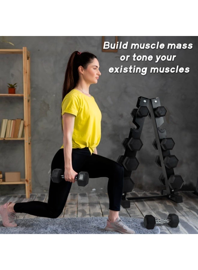 XICEN Dumbbell Rack, 5 Tier A-Frame Weight Dumbbell Storage Rack, Heavy-Duty Vertical Free Weight Rack Stand for Dumbbells - Image 4