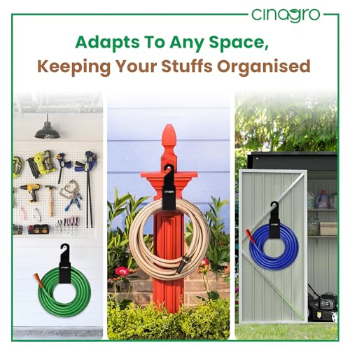 CINAGRO Durable Heavy Duty MS Garden Pipe Stand (Pack of 1 Hang with or Without Wall Mounting, Portable Irrigation Hose Hanger, Garden Pipe Holder Hook (Square Holder, MS Metal) - Image 4