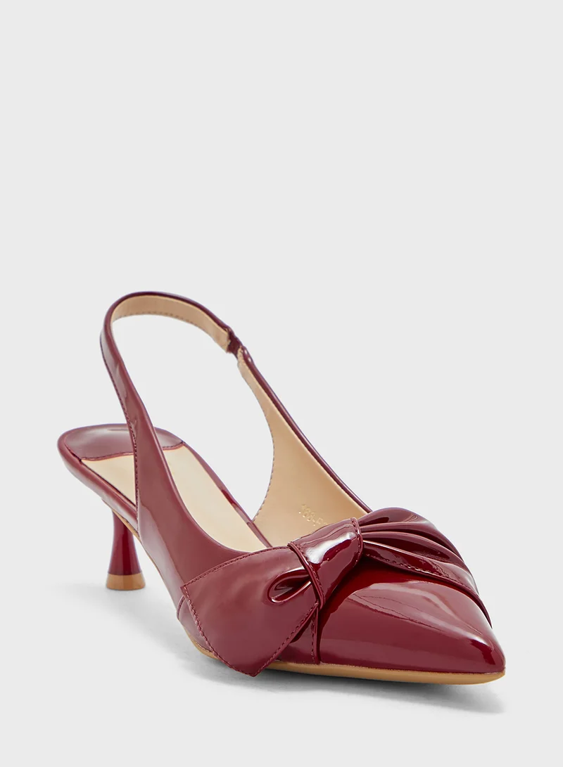 ELLA Bow Detail Sling Back Pump