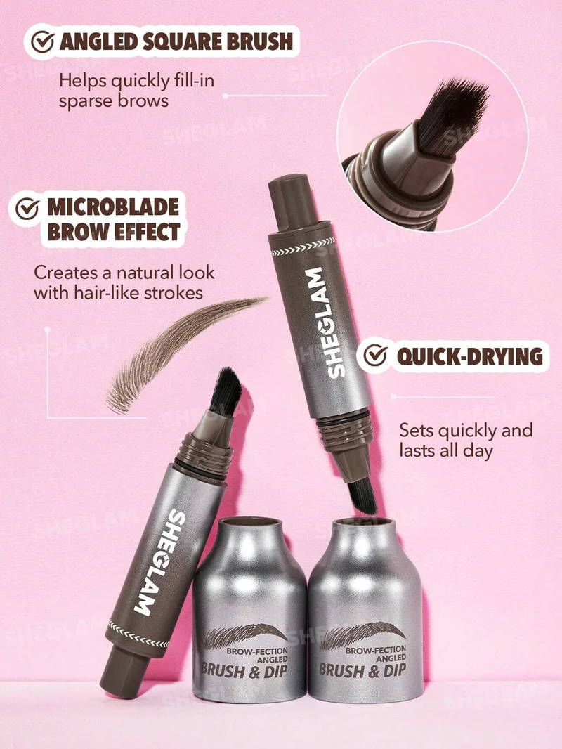 شيجلام SG SHEGLAM Brow-Fection Angled Brush & Dip-Auburn