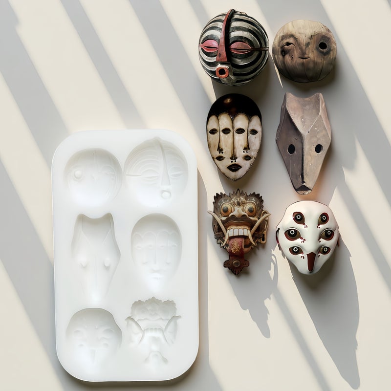 Abstract Mask Cake Molds for Creative Baking Supplies Party Decor - Image 4