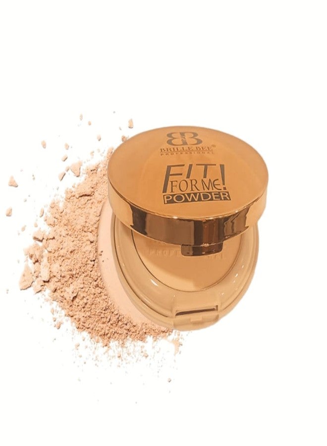 Brille Bee Fit For Me Compact Powder, Long-Lasting Matte Finish (Beige) - Image 1
