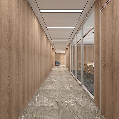 TOTIO Light Brown Wood Grain Contact Paper Tan Walnut Textured Peel and Stick Wallpaper 16x354in Air Guide Slot Design Matte Thicken Self-Adhesive Waterproof Furniture Stickers Vinyl Decorative Film - Image 3