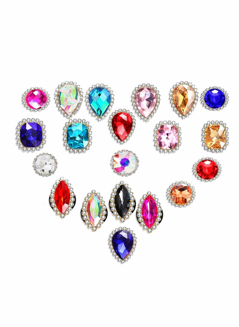 Excefore Shoe Decoration Charms, 20 Pcs Crocs Shoe Charm Buckle Party Favors ​Mini Charm Bracelet Wristband Decoration for Men Women Kid - Image 1