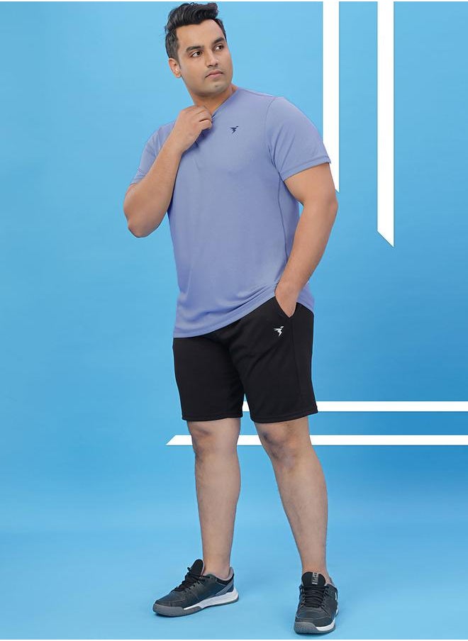 Technosport Technosport Plus Size Solid Round Neck Slim Fit T-Shirt with TECHNOCOOL+  - Image 3