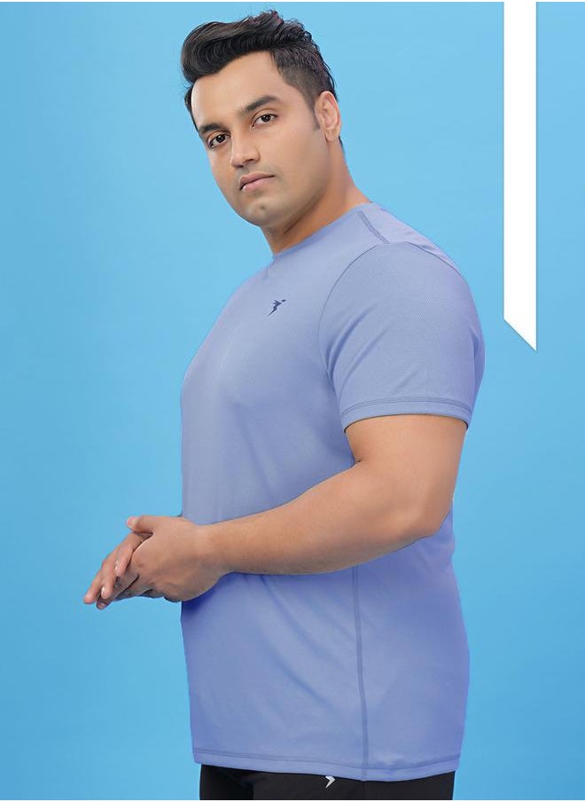 Technosport Technosport Plus Size Solid Round Neck Slim Fit T-Shirt with TECHNOCOOL+  - Image 4